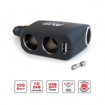 Разветвитель в прикуриватель 3 выхода USB AVS  CS311U