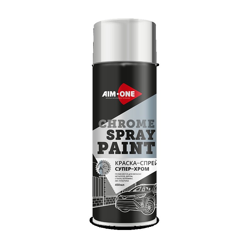 Краска AIM-ONE хром 450мл