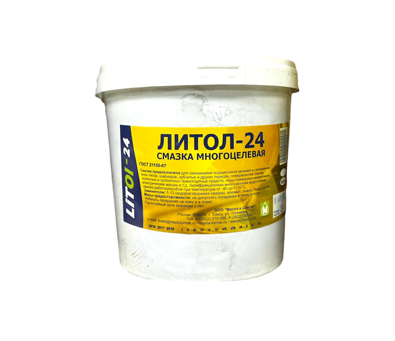 Смазка Литол - 24  МиС  800г (пласт.ведро)