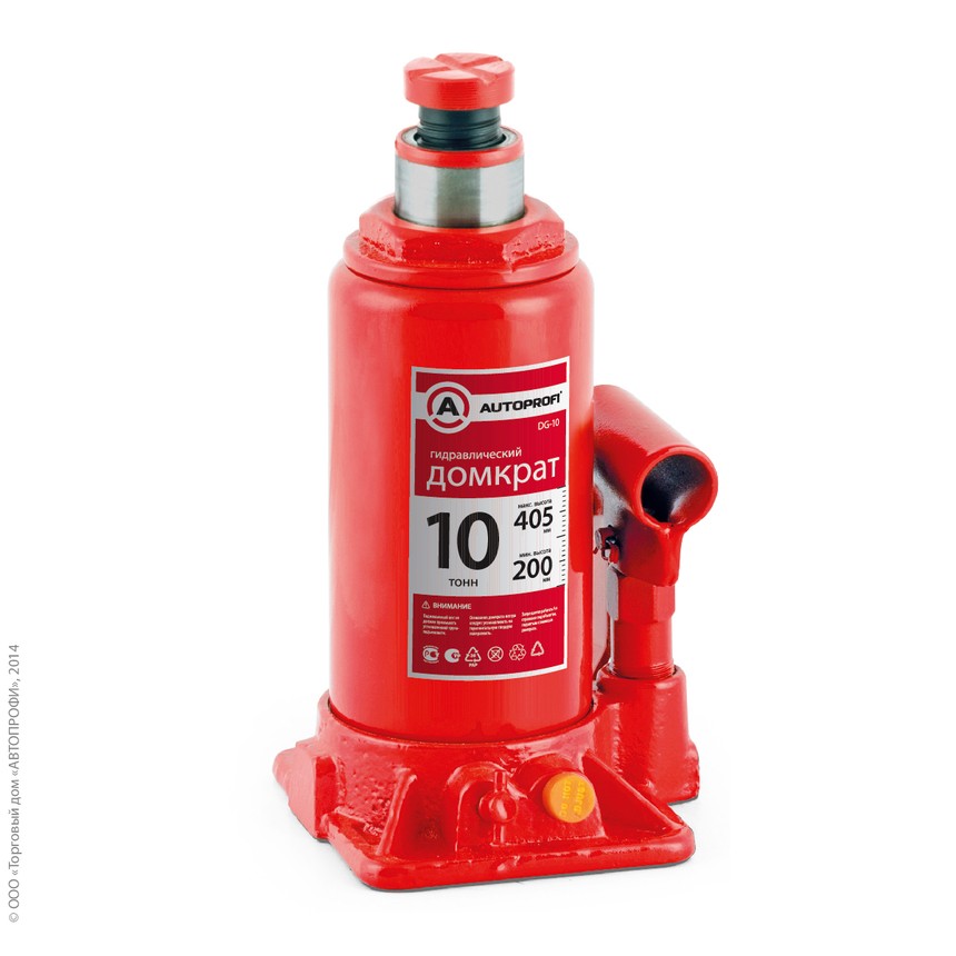 Домкрат гидравлический 10т (200-405мм) AUTOPROFI