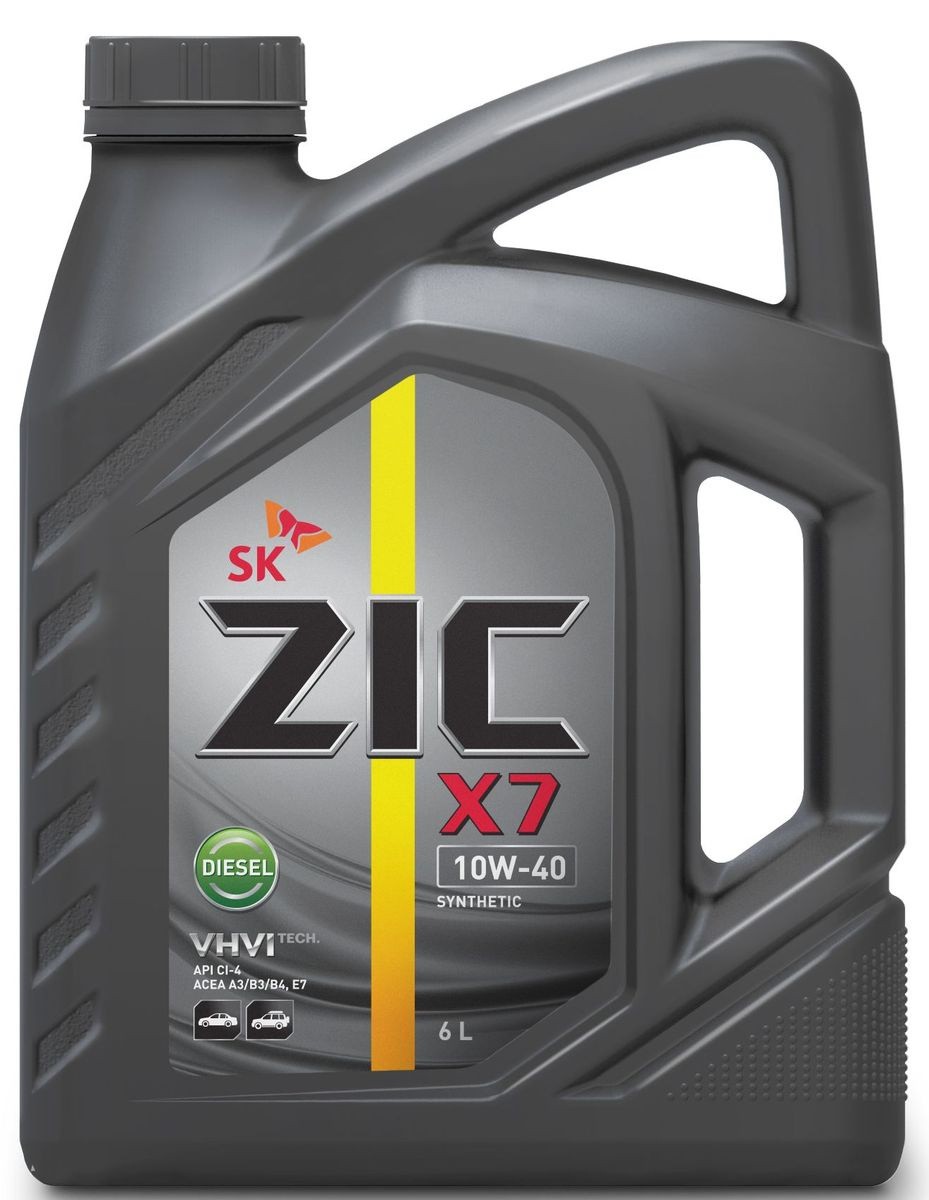 Масло ZIC X7 DIESEL 10W40 CI-4/SL E7, A3/B3 A3/B4 6л