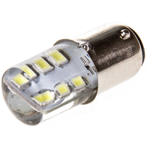 Лампочка диод Т25  2х контакт. 12SMD силикон