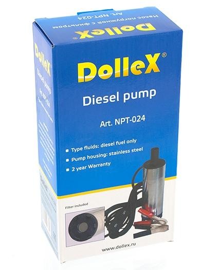 Насос для перекачки жидкости 24V Dollex с фильтром 30л/мин