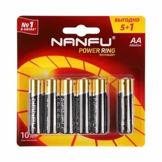 Батарейка NANFU AA (5 1) 017620